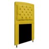 Cabeceira Estofada Geovana 100 cm Solteiro Com Capitonê Suede Amarelo - STS Móveis - 2