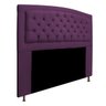 Cabeceira Estofada Geovana 140 cm Casal Com Capitonê Suede Roxo - STS Móveis - 2