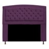 Cabeceira Estofada Geovana 140 cm Casal Com Capitonê Suede Roxo - STS Móveis - 1