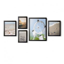 Kit quadros Mar praia Vibe com moldura e vidro - 1 Kit quadros Mar praia Vibe com moldura e vidro - 1