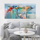 Ver imagem 2 de Quadro Decorativo Abstrato Flor com Passarinho