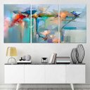 Ver imagem 4 de Quadro Decorativo Abstrato Flor com Passarinho