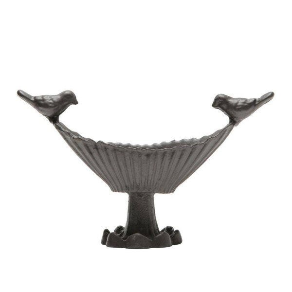 Centro de Mesa com 2 Pássaros de Ferro Esmaltado 24cmx7,5cmx14cm Rojemac - 3