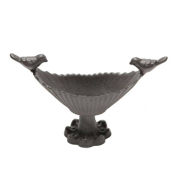 Centro de Mesa com 2 Pássaros de Ferro Esmaltado 24cmx7,5cmx14cm Rojemac - 1