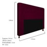 Cabeceira Estofada Brenda 195 cm King Size Com Botonê Suede Bordô - STS Móveis - 3
