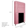 Cabeceira Estofada Brenda 100 cm Solteiro Com Botonê Suede Rosa Bebê - STS Móveis - 3