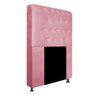 Cabeceira Estofada Brenda 100 cm Solteiro Com Botonê Suede Rosa Bebê - STS Móveis - 2