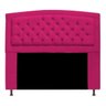 Cabeceira Estofada Geovana 195 cm King Size Com Capitonê Suede Pink - STS Móveis - 1