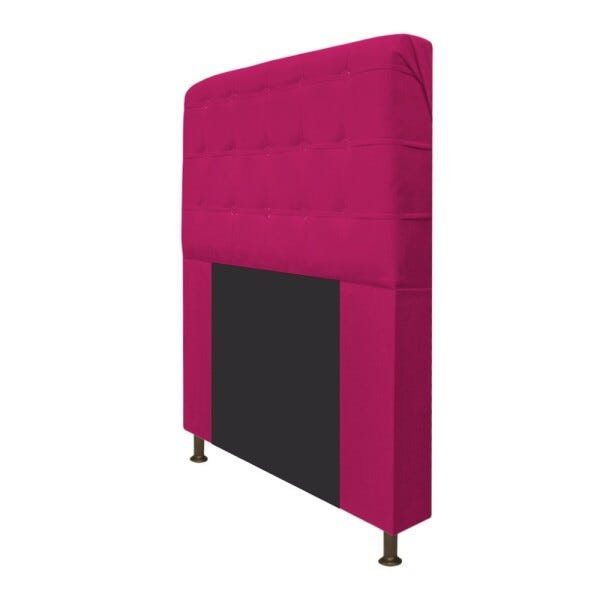 Cabeceira Estofada Dama 195 cm King Size Com Botonê Suede Pink - STS Móveis - 2