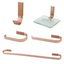 Ver imagem 1 de Kit Acessórios Para Banheiro Quadrado 5 Peças Luxo:Rose Gold