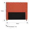Cabeceira Estofada Cristal 160 cm Queen Size Com Strass Suede Terracota - STS Móveis - 3