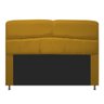 Cabeceira Estofada Donna 140 cm Casal Suede Mostarda - STS Móveis - 1