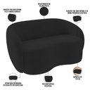 Ver imagem 4 de Sofá 3 Lugares 160cm Sala de Estar Living Oscar K01 Veludo Preto