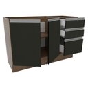 Ver imagem 1 de Balcão de Pia Madesa Glamy 2 Portas e 3 Gavetas Rustic Preto