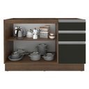 Ver imagem 3 de Balcão de Pia Madesa Glamy 2 Portas e 3 Gavetas Rustic Preto