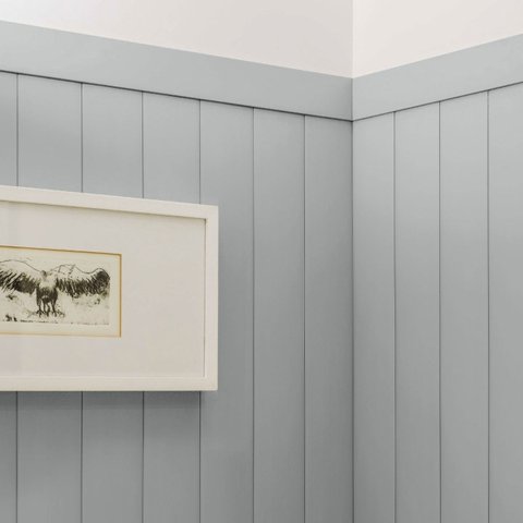 Revestimento de Parede Shiplap Ripado Vinilico 125x100cm:grey