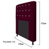 Cabeceira Estofada Dama 100 cm Solteiro Com Strass Suede Bordô - STS Móveis - 3