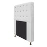 Cabeceira Estofada Dama 100 cm Solteiro Com Strass Suede Branco - STS Móveis - 2