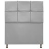Cabeceira Estofada Damares 90 cm Solteiro Com Botonê Suede Cinza - STS Móveis - 1