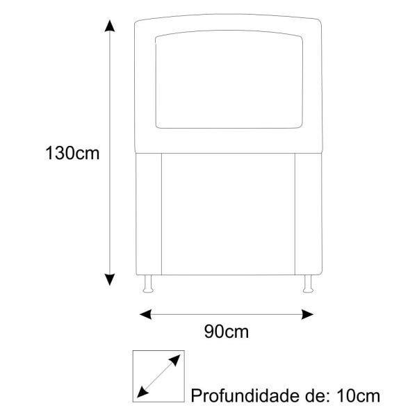 Cabeceira Estofada Geovana 90 cm Solteiro Com Capitonê Suede Rosê - STS Móveis - 3