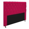 Cabeceira Estofada Cristal 140 cm Casal Com Strass Suede Pink - STS Móveis - 2