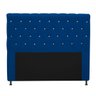 Cabeceira Estofada Cristal 195 cm King Size Com Strass Suede Azul Marinho - STS Móveis - 1