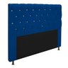 Cabeceira Estofada Cristal 195 cm King Size Com Strass Suede Azul Marinho - STS Móveis - 2