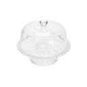 Ver imagem 2 de Prato para Bolo de Cristal com Pé e Tampa Pearl 31cmx24,5cm Rojemac