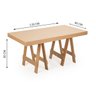 Mesa Cavalete Pequena 1,20x60x60 Mdf Cru - 5