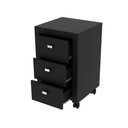 Ver imagem 3 de Gaveteiro para Escritório 03 Gavetas C/ Rodízios Me4108 Preto Tecnomobili