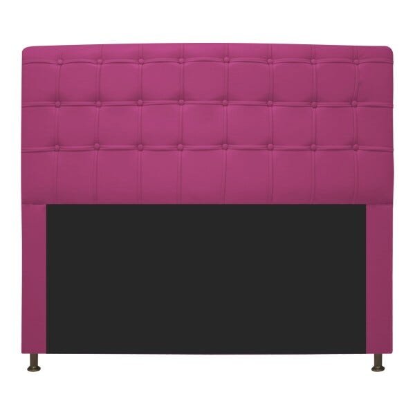 Cabeceira Estofada Dama 160 cm Queen Size Com Botonê Corano Pink - STS Móveis - 1