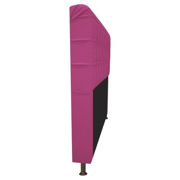 Cabeceira Estofada Dama 160 cm Queen Size Com Botonê Corano Pink - STS Móveis - 2