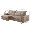 Ver imagem 4 de Sofá Firenze Veludo 02 Módulos de 120cm Meu Sofá Online B002 Veludo Capuccino