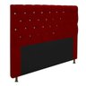 Cabeceira Estofada Cristal 140 cm Casal Com Strass Suede Bordô - STS Móveis - 2