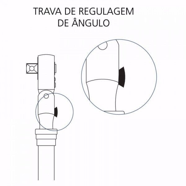 Catraca Telescópica Cabeça Flexível Encaixe 1/2" Tramontina PRO - 4