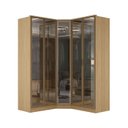 Ver imagem 2 de Roupeiro Modulado Ravi em Mdf 164x232,2cm 5 Portas Reflecta Olmo 1111