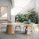 Ver imagem 2 de Mesa de Jantar Orgânica 160x90cm Base Carvalho Tampo Laca Modelar Moveis