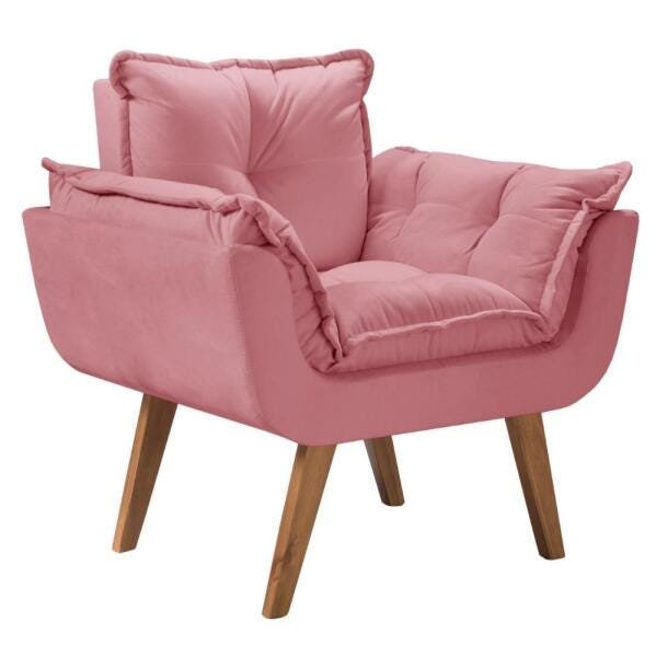 Poltrona Opala Base Palito Rosa - 1