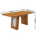 Ver imagem 2 de Mesa de Jantar Carolina 180cm Tampo MDF Laminado Canto Copo com 6 Cadeiras Aline