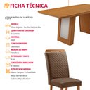Ver imagem 7 de Mesa de Jantar Carolina 180cm Tampo MDF Laminado Canto Copo com 6 Cadeiras Aline