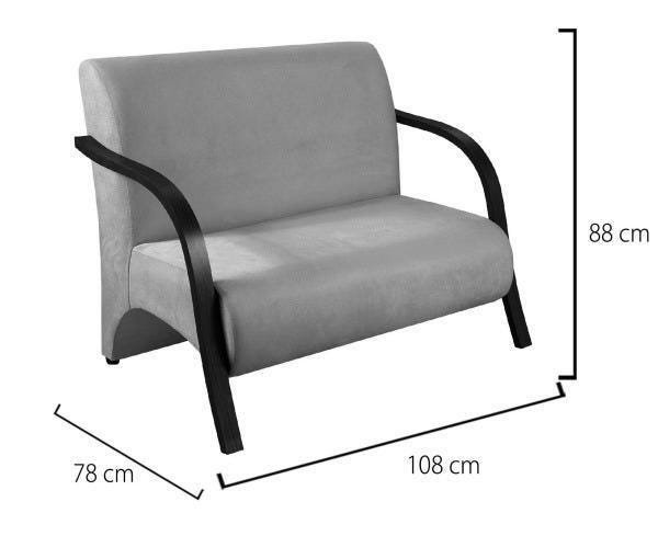 Poltrona Namoradeira Vênus Braço Aluminio Azul Bb - 1