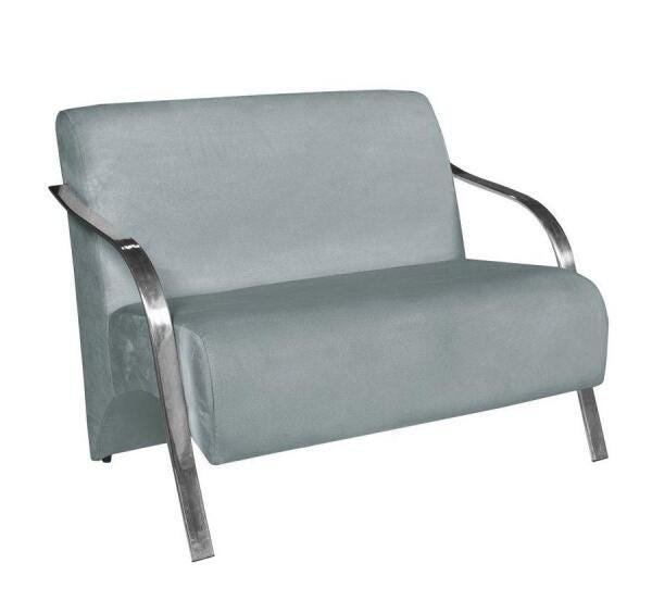 Poltrona Namoradeira Vênus Braço Aluminio Azul Bb - 2