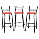 Ver imagem 1 de Kit 3 Banquetas para Bancada Flórida Preta 60cm Cozinha Gourmet Balcão Ilha Piscina Área de Lazer