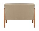 Ver imagem 6 de Sofá Namoradeira 2 Lugares Anita Braço De Madeira - Linho Marrom