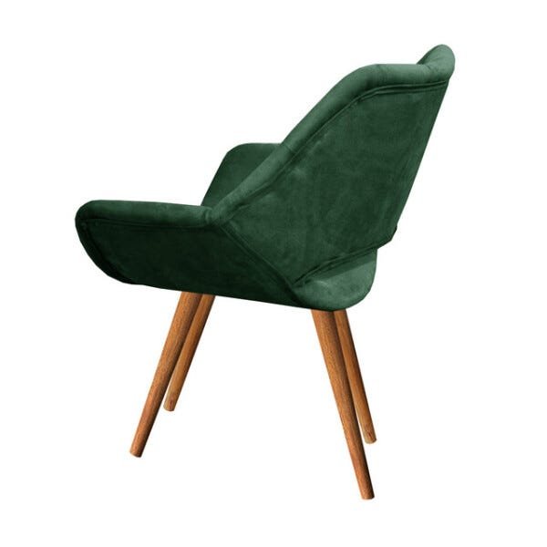 Poltrona Decorativa Sofia Capitonê Luxo Pé Palito Veludo Verde 270 - 3