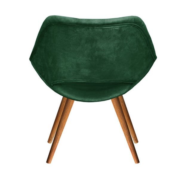 Poltrona Decorativa Sofia Capitonê Luxo Pé Palito Veludo Verde 270 - 4