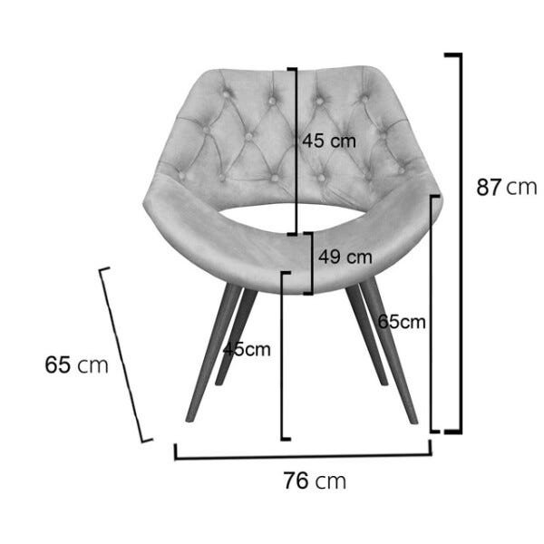 Poltrona Decorativa Sofia Capitonê Luxo Pé Palito Veludo Verde 270 - 6