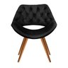 Poltrona Decorativa Sofia Capitonê Luxo Pé Palito Suede Preto 130 - 2