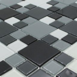 Pastilha de Vidro Cristal Preta Grande 30x30cm para Cozinha - 2