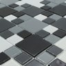 Pastilha de Vidro Cristal Preta Grande 30x30cm para Cozinha - 2
